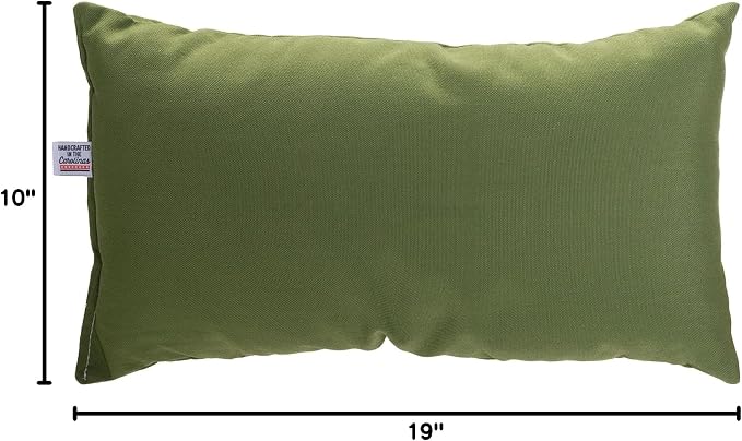 Castaway Living Large 19'' x 10'' Leaf Green Hammock Pillow, Comfortable Weather Resistant Poly-Fill Design, Long Outdoor Pillow for Hammocks, Outdoor Furniture & More