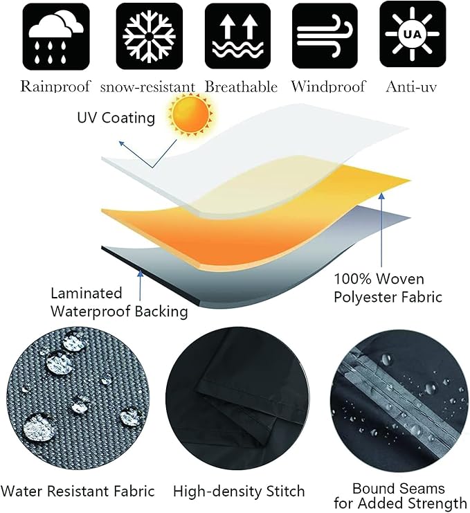 2 Seater Patio Swing Cover Outdoor Swing Chair Cover Hammock Glider Cover Durable Waterproof Dustproof Windproof All Weather Protector Black