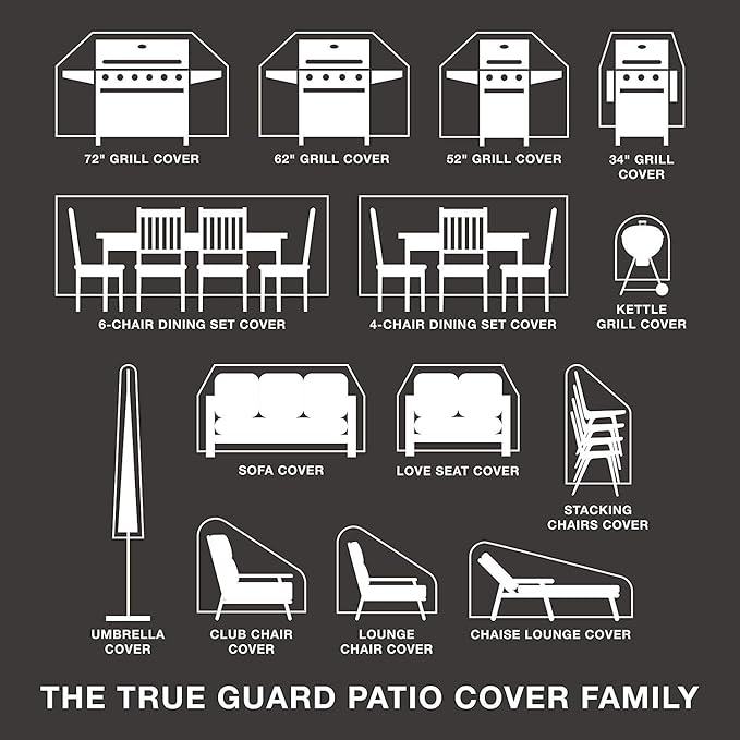 True Guard Patio Furniture Cover, Lounge Chair up to 32”
