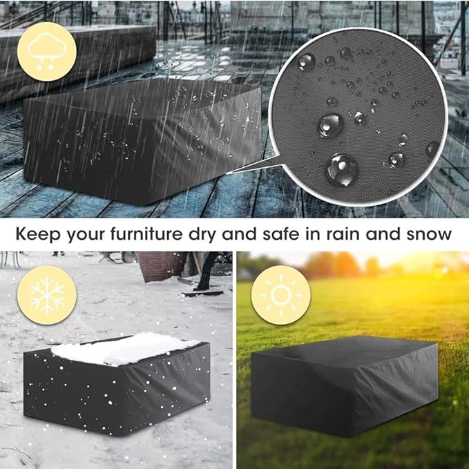 UV-Proof Waterproof Furniture Patio Cover 31L x 34W x 37H Breathable dust Proof Sofa Table Chair Storage bar high Chair Color Black sectional armless 31 inches 34 inches 37 inches