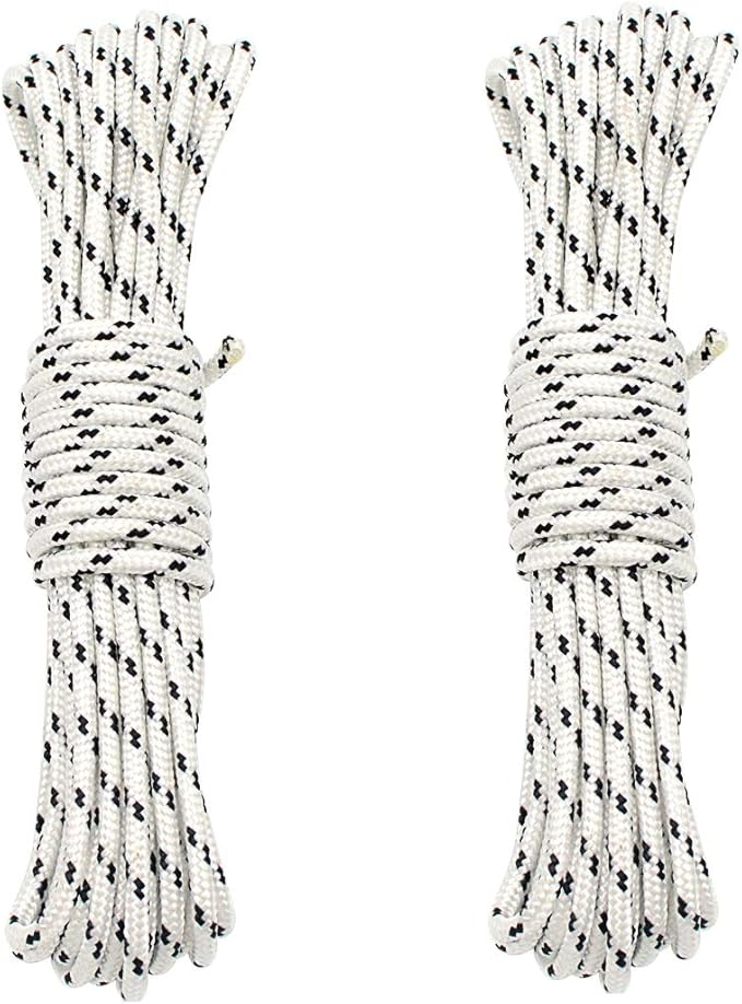 2PC Outdoor Patio Umbrella Cord Line Nylon Rope Replacement, 0.14" Dia (10FT)
