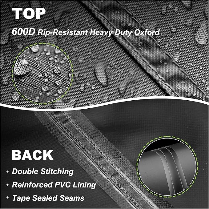 Porch Swing Cover 86Inch Waterproof 600D Oxford Hanging Outdoor Swing Cover Garden Hammock Patio Furniture Covers (Black, 86x45x(32-24) Inch)