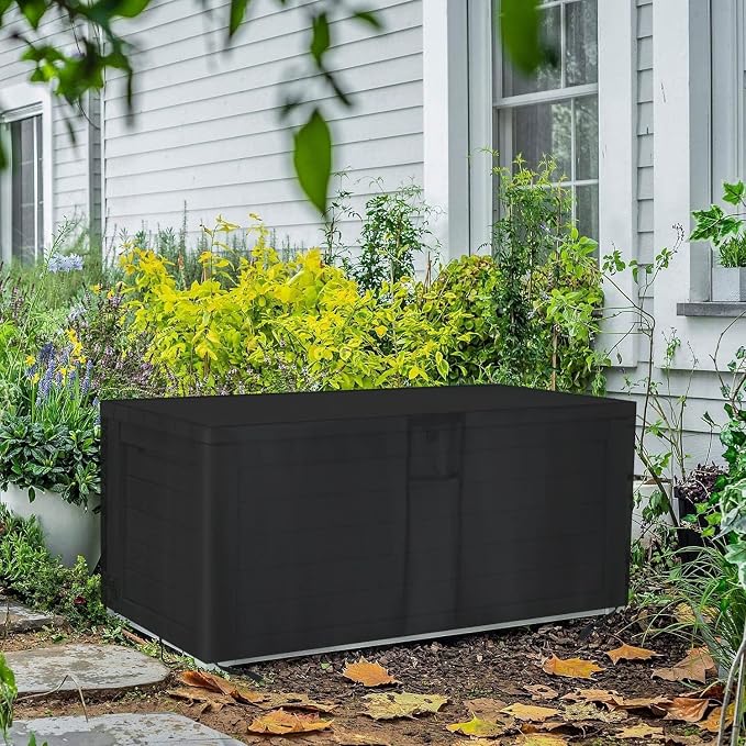 Outdoor Storage Box Cover for Deck Box, Deck Box Cover, Waterproof Patio Storage Box Covers - 54 x 17 x 18 Inch