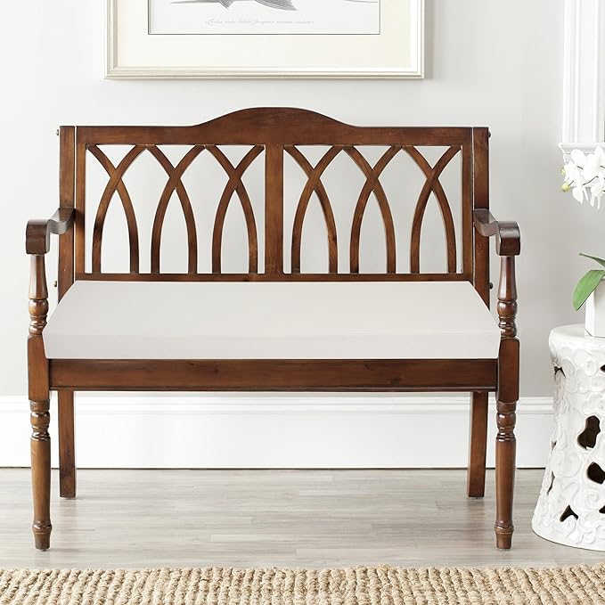 FUNHOME Outdoor Bench Cushion Covers,54" x 18" x 3", No Insert! Patio Bench Cushion Covers for Outdoor Furniture,Water Resistant Patio Loveseat Cushion Covers 1 Pack, Cream White(Covers ONLY)