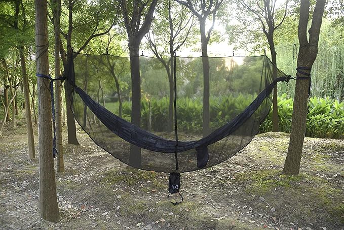 Gold Armour Hammock Bug Net, Mosquito Net Bugs - Premium Mesh Netting, Guardian of No See Um and Insects - Perfect Equipment Gear Accessories for Your Double Hammocks and Single Hammock (Black)
