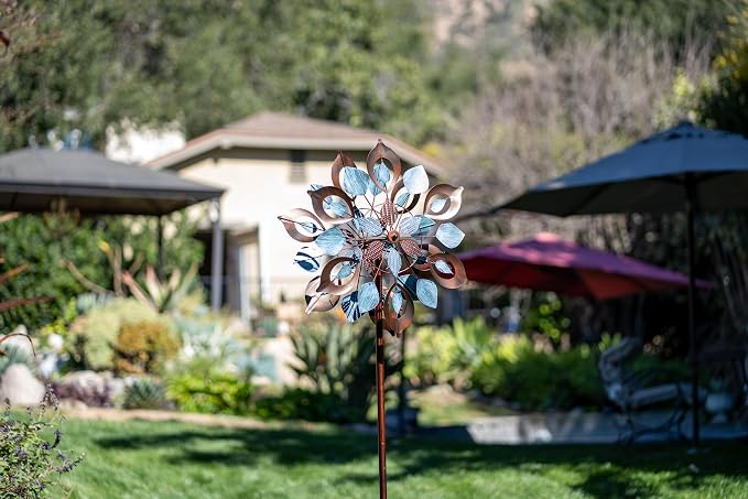 Wind Spinners Outdoor for Yard and Garden, 84 Inch Metal Large Outdoors Windmill Kinetic Wind Spinner, Outside Decor for Yard Art Lawn Backyard Landscape Patio(24" W x 84" H)