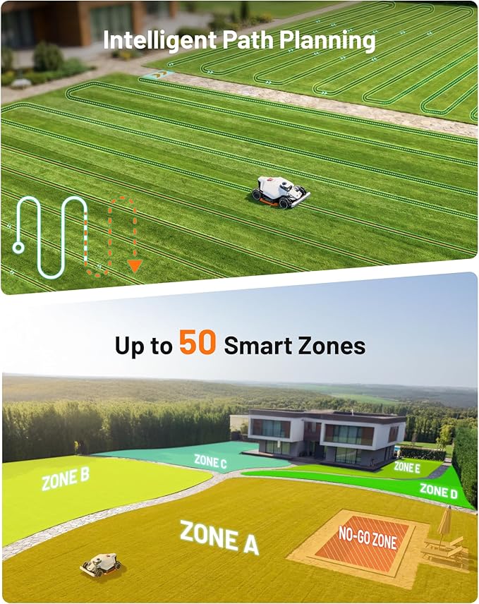 Mammotion LUBA 3 AWD 5000H Robot Lawn Mower Ultimate Kit, with Garage & Blades, Wire-Free for 1.25 Acres, 360° LiDAR+NetRTK+AI Vision, 80% Slopes, 50 Multi-Zone Management, Cut Height 2.2"-4.0"