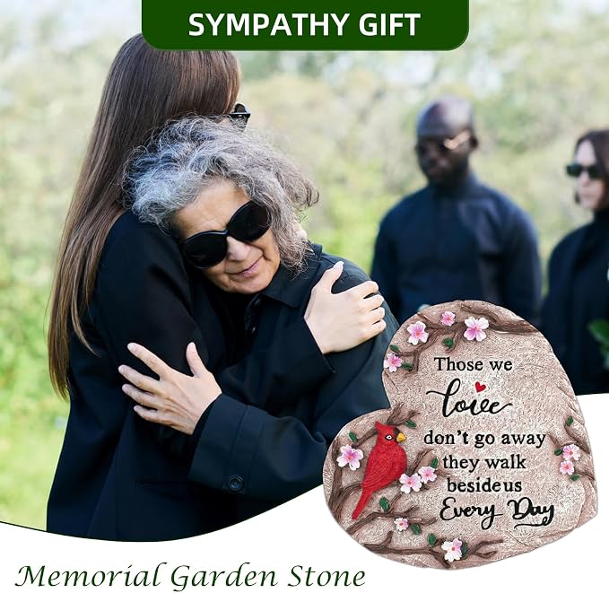 Sympathy Gifts for Loss of Loved One, Memorial Garden Stones in Memory of Loved One Gifts, Bereavement Condolence Memorial Gifts for Garden, Outside, or Home Decor (10 inch)