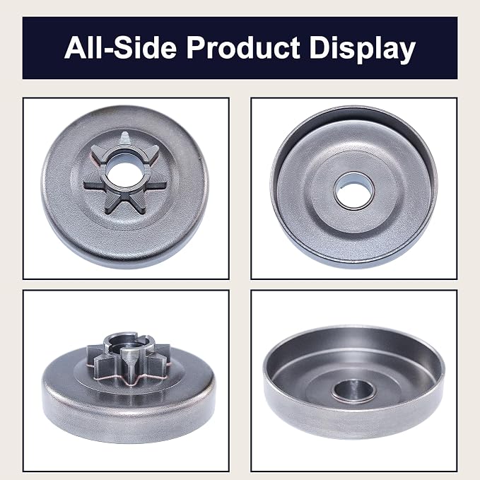 3/8" 7T Clutch Drum Kit for Husqvarna 455 455 E 460 461 Rancher Jonsered CS2255 Chainsaws Clutch Drum with Clutch Removal Tool for 537291704,502 54 16-03