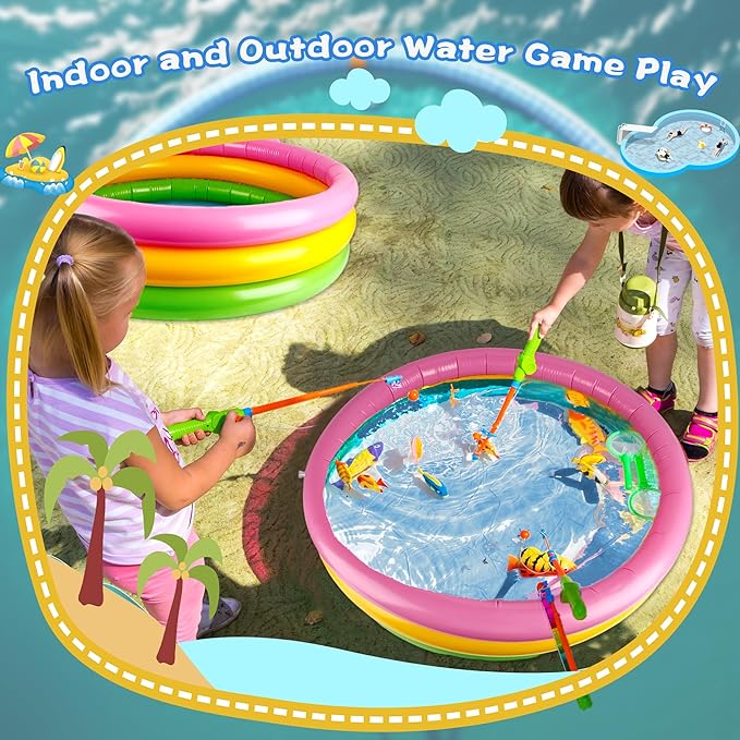 4 Pack Round Pools Bulk 34 x10 Inch Inflatable Swimming Pool 3 Rings Small Blow up Padding Ball Pond for Summer Outdoor Floats Water Game (Color Set 1)