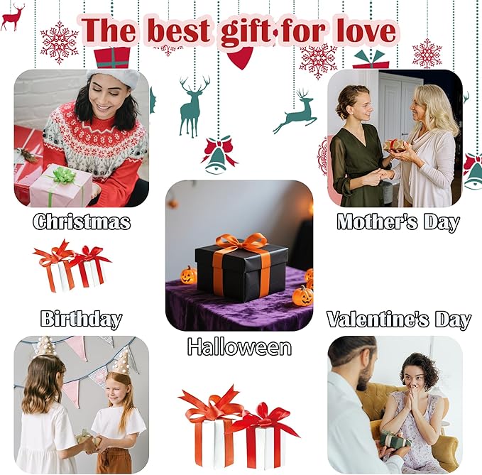 DASTOLL Stained Glass Window Hanging 4 Pcs Set Ocean Waves 6.3" - Blue and White Sea Suncatcher Door Garden Sun Catcher Decor Birthday Christmas for Mom Woman Nana Men
