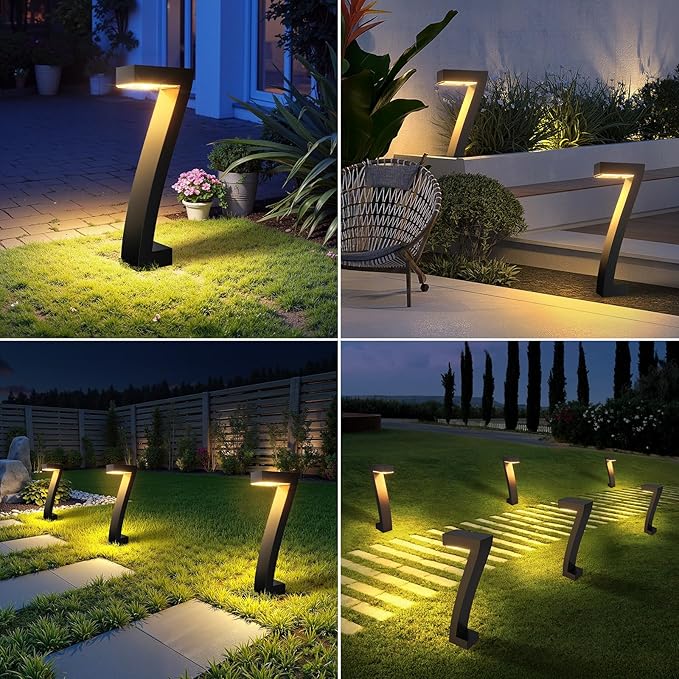 WdtPro Solar Lights Outdoor Pathway Lights, 6 Pack Upgraded Bright LED Outdoor Solar Light for Outside, IP65 Waterproof Solar Garden Light for Yard, Driveway, Walkway, Landscape, Patio Decor