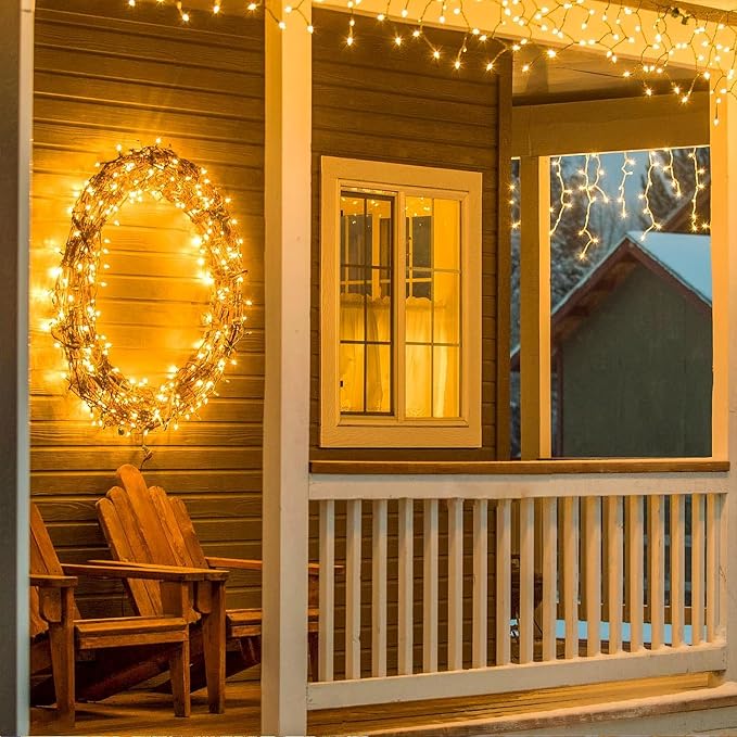 100 LED Connectable String Lights, 33FT Christmas Lights Outdoor Indoor | Warm White, 13 Modes, Timer, Clear Wire Waterproof Twinkle Fairy Lights Plug in for Bedroom Classroom Patio Xmas Tree Decor