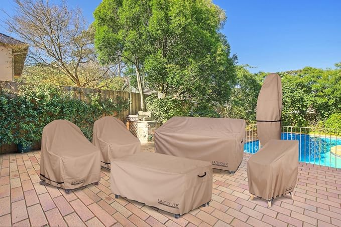 ULTCOVER Waterproof Outdoor Deep Seat Sofa Bench Cover 104W x 40D x 35H inch Patio Furniture Couch Cover