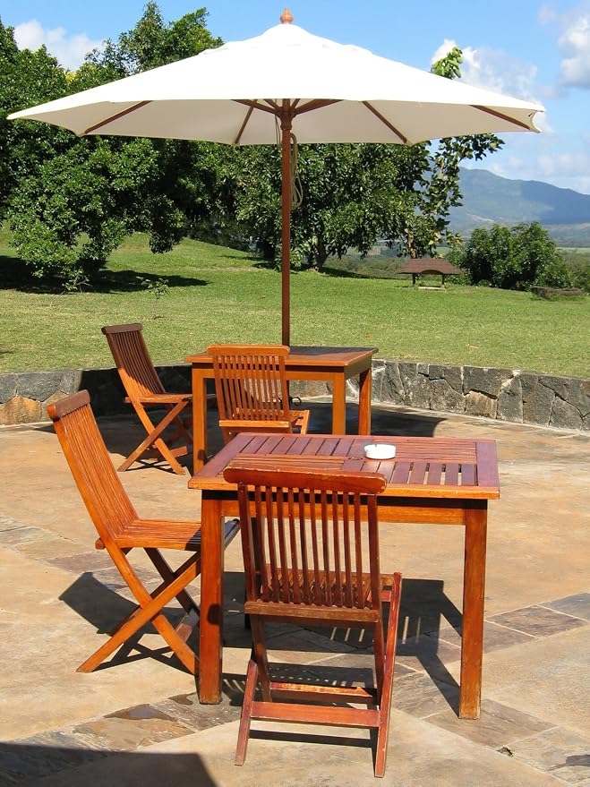 Christopher Knight 4 Seater Acacia Wood Chat Set with Howard SWAX16 16 Fl Oz Furniture Wax