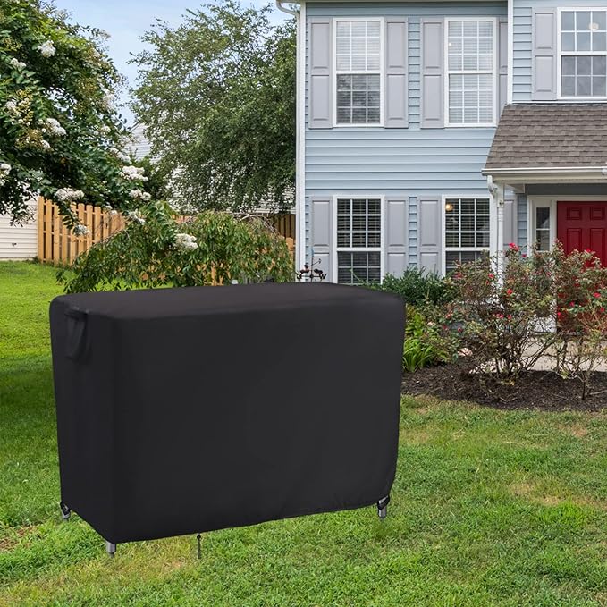 Kingling Outdoor Prep Table Cover, Waterproof Patio Table Covers Stainless Steel Metal Cover Protection for Patio Kitchen Prep/Work Table- 38''L x 26''W x 39''H(Black)