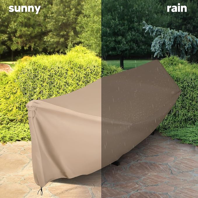 SUNCREAT Hammock Cover, Water-Resistant Polyester Hammock Stand Cover for 11-12ft Stand, Brown
