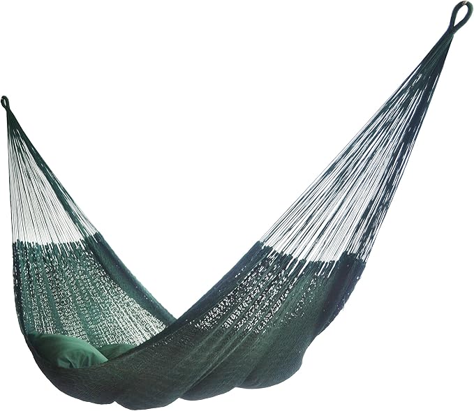 HAMMOCKS RADA - Super Cotton Thicker String - Mayan Style (Dark Green Color)