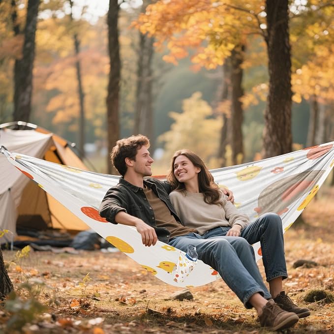 FRMG Chicken Hen Hammock 500 lbs Capacity Portable Hammocks with Tree Straps & Attached Carry Bag, Camping Essentials Gear, 20153417a
