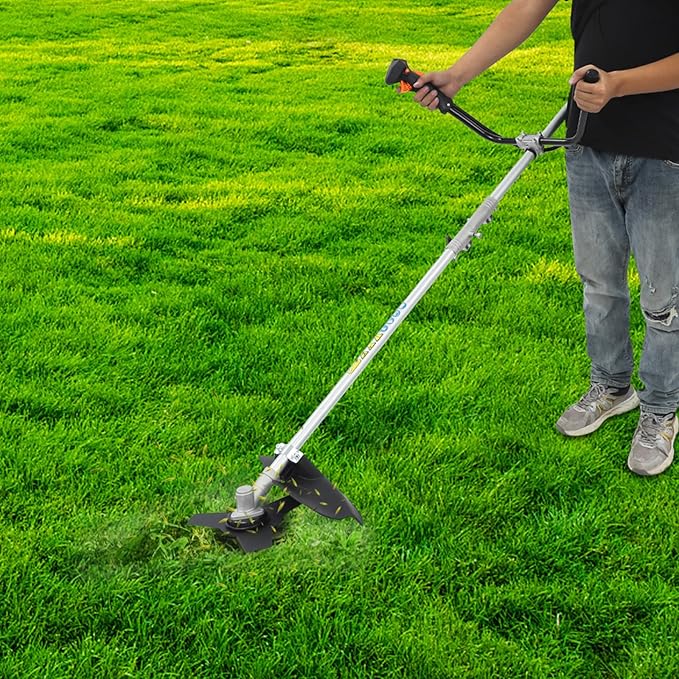 2-Stroke Gas Weed Trimmer, 42.7CC 1.25KW 6500RPM Gas Powered Weed Wacker Multi Yard Care Tools Hedge Trimmer Brush Cutter Blade with Trimming Heads for Forests Gardens Parks(42.7CC,1.25KW,6500RPM)