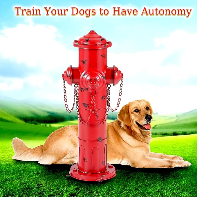 24" H Metal Fire Hydrant for Dogs to Pee On, Vintage M & L Fire Hydrant Post