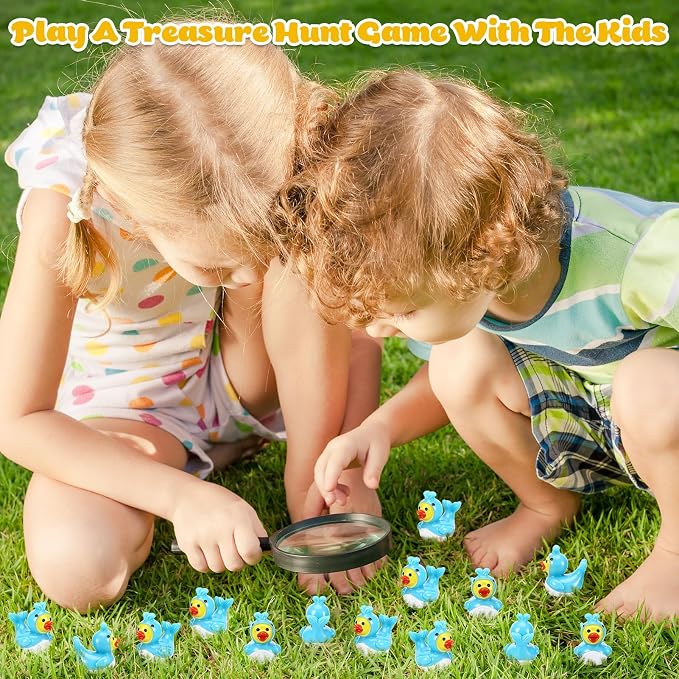 30 Pcs Whale Ducks, Mini Whale Resin Ducks Bulk, Fun Printed Toy Figures for Birthday Party Favors, Themed Decor, Kids Gift Collection (Blue Whale)