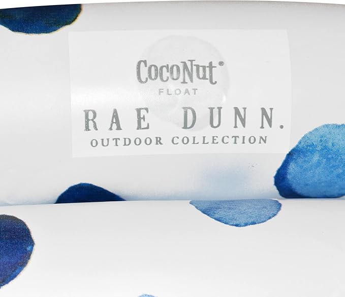 Rae Dunn x CocoNut Float Indigo Polka Dot Mini Pool - Relax Theme - Inflatable Swimming Pool for Kids - Great Splash Pool for Backyard, Summer Parties & Swim Events Ages 5+