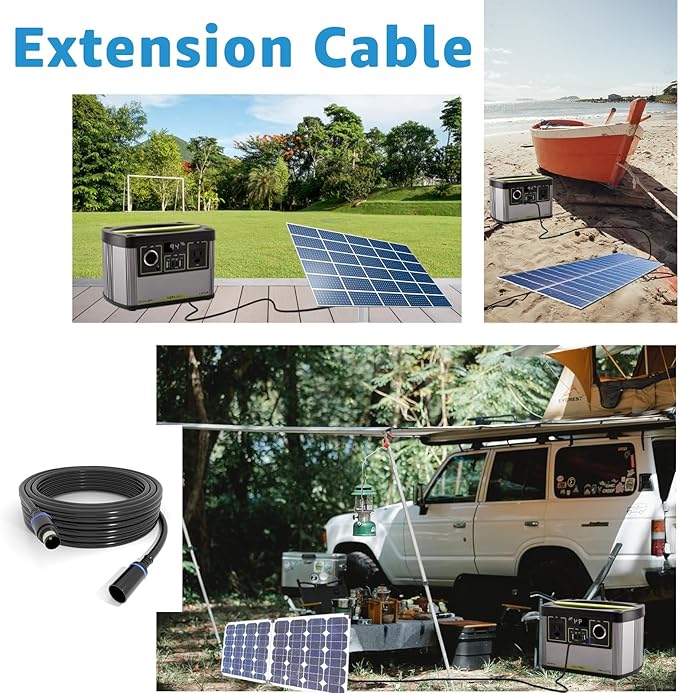 Extra Long 20Ft Extension Cable DC 8mm Power Cord to Connect Solar Panels to Each Other Or Can Be Used to Connect Panels,Compatible with Goal Zero Yeti for Solar Generator Portable Power Station