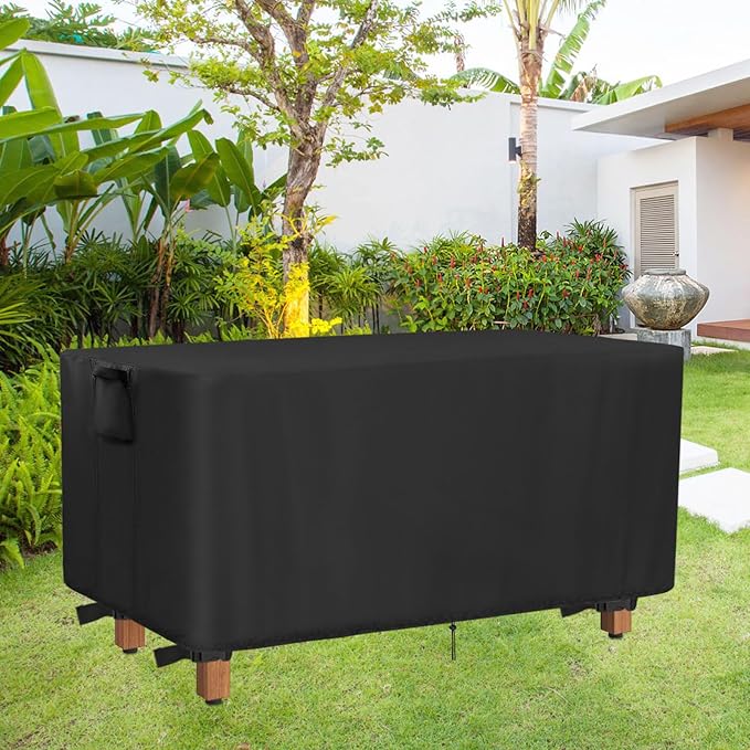 Outdoor Bench Cover for AquaTeak 36" Spa Teak Shower Bench, 36inch Waterproof Teak Bench Cover for Bathroom Bench, Sauna Benches, Wooden Benches, Black-36"L x 14" W x 18" H
