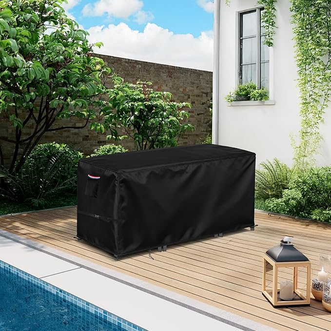 TheElves Bar Cover 48", Outdoor Bar Height Table Covers Waterproof, Heavy Duty Cover for Patio Dining Set, Bar Stools, High Top Table and Wicker Furniture - 48"L x 40"W x 40"H