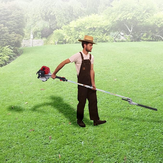 51.7CC 2 Stroke Gas Powered Weed Wacker 4 in 1 Weed Eater Brush Cutter, Gas Weed Trimmer Gas Weedeaters Grass Trimmer for Weed, Brush