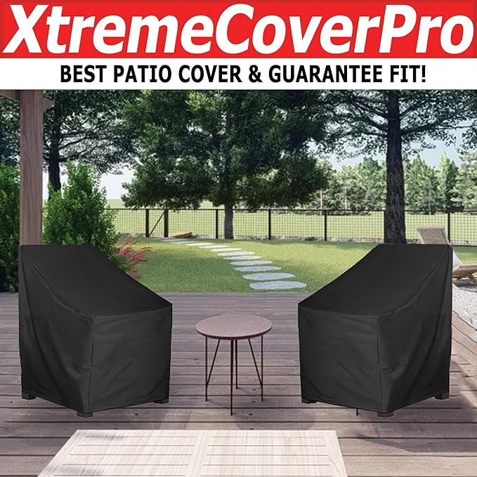 24D x 24W x 36H UV-proof Waterproof Furniture Patio Cover 250D black 24x24x36 breathable dust proof sofa table chair storage bar high chair color black sectional armless inches 2pack