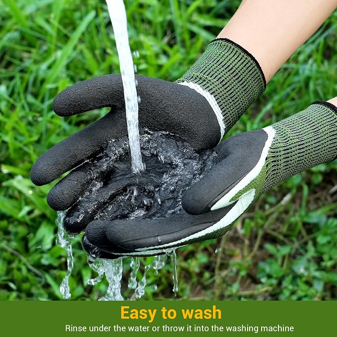 DOFOWORK Gardening Gloves - 6 Pair Gardening Gloves for Women/Men with Grip | Breathable Natural Latex Garden Glove Outdoor Protective Working Glove for Weeding, Raking and Pruning