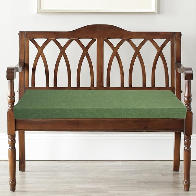 FUNHOME Outdoor Bench Cushion Covers,45" x 18" x 3", No Insert! Patio Cushion Covers for Outdoor Furniture,Water Resistant Covers 1 Pack, Moss Green(Covers ONLY)