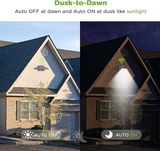 LED Outdoor Flood Light with Dusk to Dawn Photocell 75W Outdoor Security Light for Gardens Yards UL Listed 4000k Residential Full Cutoff Wall Pack 180° Adjustable Knuckle 8400LM Dark Bronze 4 Pack