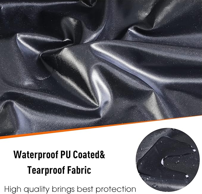 Ruimoy Patio Furniture Covers, Outdoor Furniture Cover Waterproof, General Purpose, Outside Table and Chair Covers, Heavy Duty 600D (102 Inch L x 74 Inch W x 27.5 Inch H)