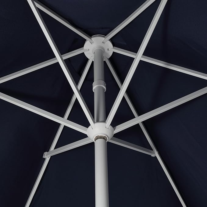 Eyely BMU1001 Halden 9 ft. Classic Cottage Tassel Market Patio Umbrella with Auto-Tilt, Crank