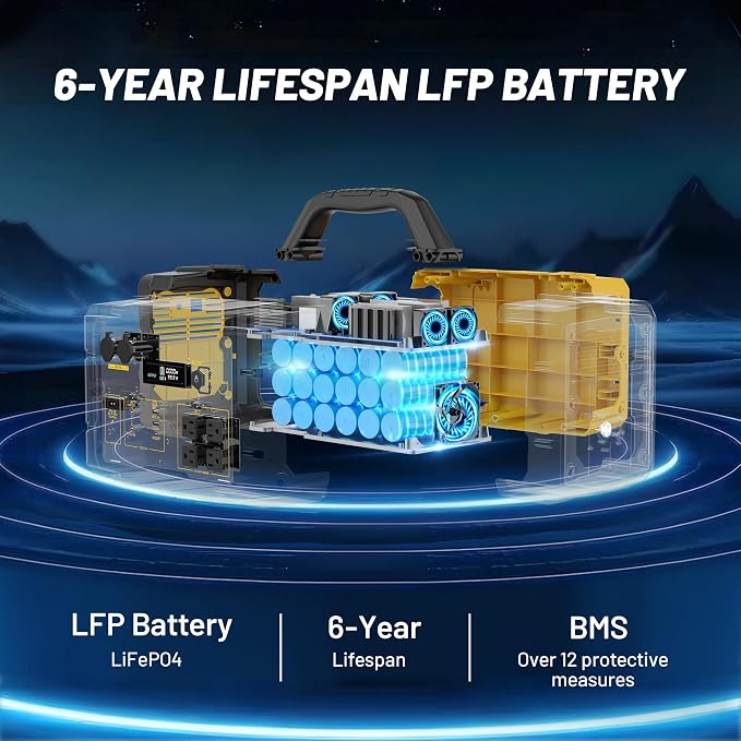 Stary LINE 1800W Solar Generator Kit with 200W Panel – 1024Wh Power Station for Home Backup, RV, Off-Grid Living – Fast Solar Recharge