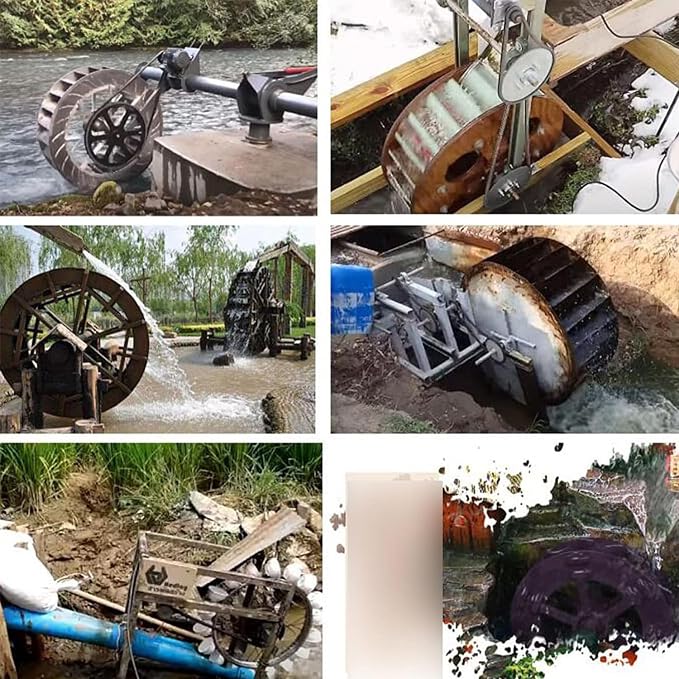 Water Turbine Generator, Water Wheel, Hydroelectric Generator, Low Speed Disc Type Power Generation, Outdoor Wind and Water Wheel,50W