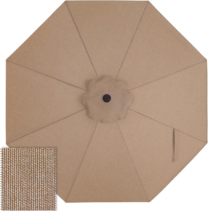 ABCCANOPY OLEFIN® 5-Year Non Fading 9FT Patio Umbrella Replacement Canopy Only (Grass)