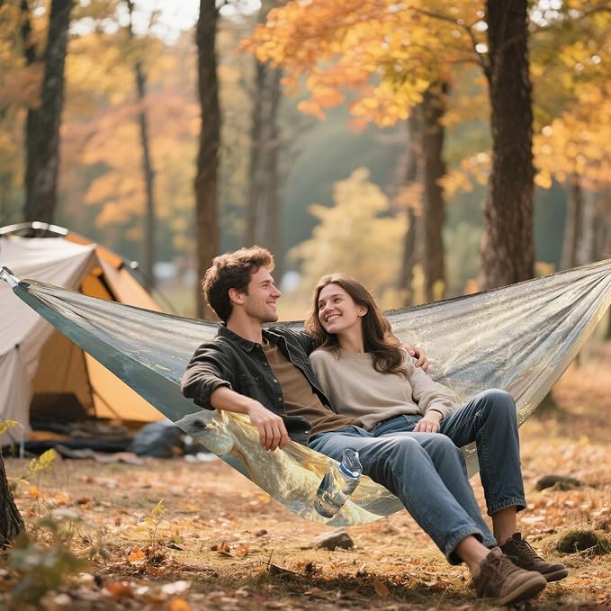 FRMG Horse Camping Hammock 500 lbs Capacity Portable Hammocks with Tree Straps & Attached Carry Bag, Camping Essentials Gear A0900266a