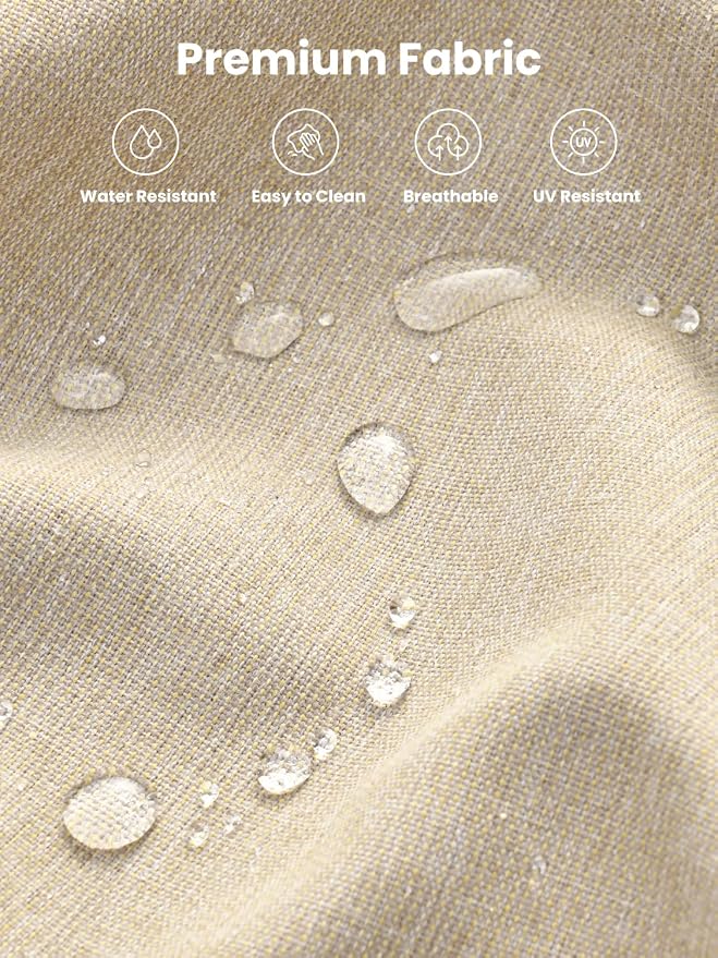5-Piece Outdoor Patio Furniture Set with Swivel Chairs, Outdoor Conversation Wicker Sofa with Coffee Table, Rattan Couch for Deck, Backyard, Poolside (Beige)