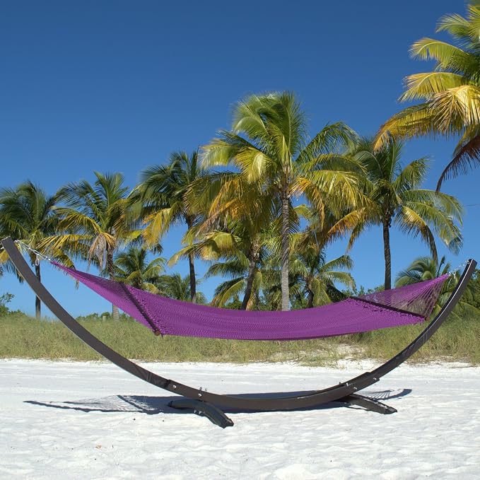 Double Caribbean Hammock - Soft-Spun Polyester - 48 inch (Purple)
