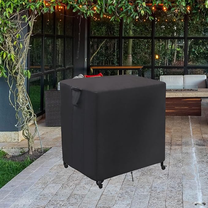 Outdoor Prep Cart Cover for Nuuk 20" x 30" Pizza Oven Table,Patio Grill Table Covers for Movable Dining Cart Table,Waterproof Outdoor Cart Covers - 34 X 22 X 32 Inch
