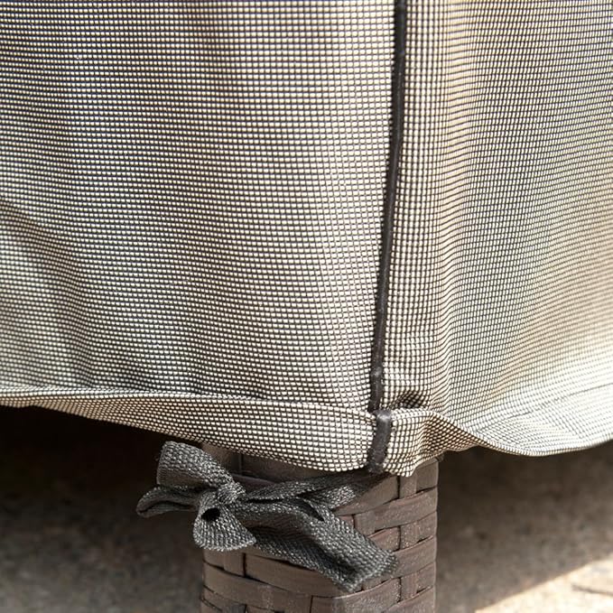 Budge English Garden Patio Sofa Cover, Waterproof & UV-Resistant Outdoor Furniture Cover, Fits Large Sofas up to 79" W x 41" D x 39" H, Tan Tweed