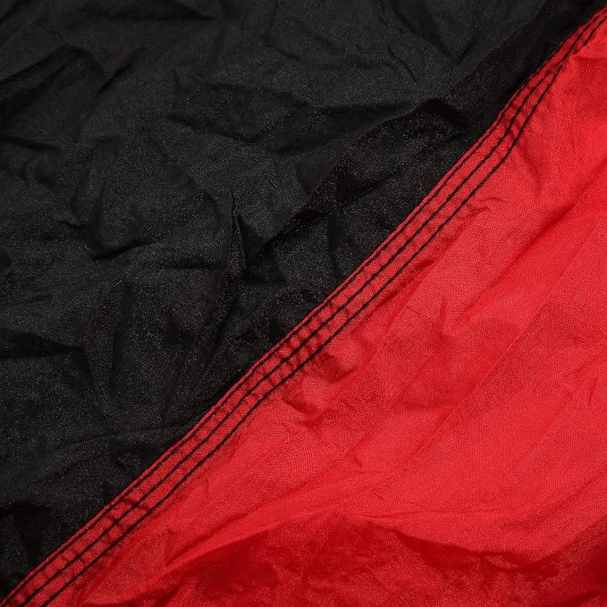 Camping Hammock for 2 Person, Portable Parachute Nylon Hammock, Double Lightweight Backpacking Hammock with Mountaineering Buckles, 300 x 200 cm for Outdoor Camping (Red and Black)