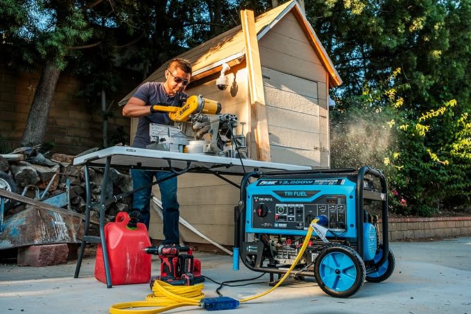 Pulsar 13,000-Watt Tri Fuel Gasoline, Propane, Natural Gas, Portable Generator with Remote Start