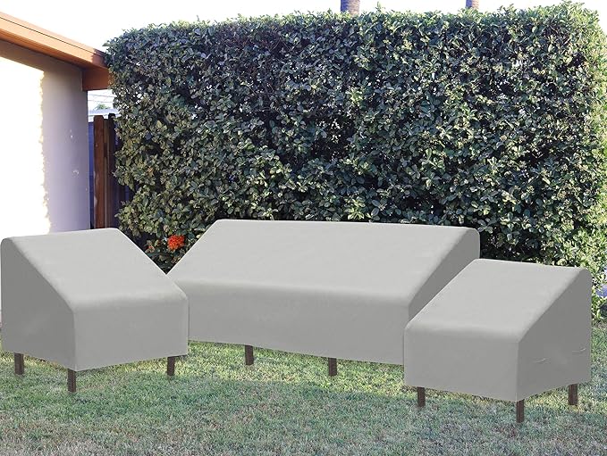 Simple Houseware Patio Chair Covers Waterproof 2 Pack, 600D Heavy Duty, 39 x 32 x 29 Inch