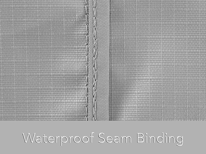 Covermates Ultima Outdoor Rectangular Dining Table Top Cover – Rip-Resistant All-Weather Water & Rip-Resistant Polyester, Mesh Vent, Drawcord & Buckle Straps, Square 24W x 24D x 6H, Ripstop Grey