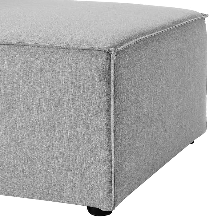 Modway EEI-4379-GRY Saybrook Patio Upholstered 3-Piece Sectional Sofa in Gray